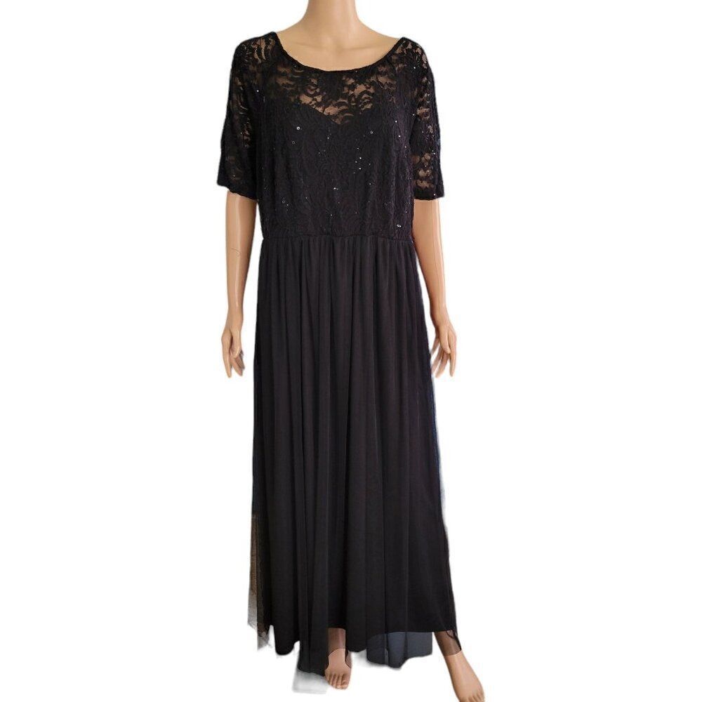 Cardolite Women's Black Maxi Dress (Size 2X)